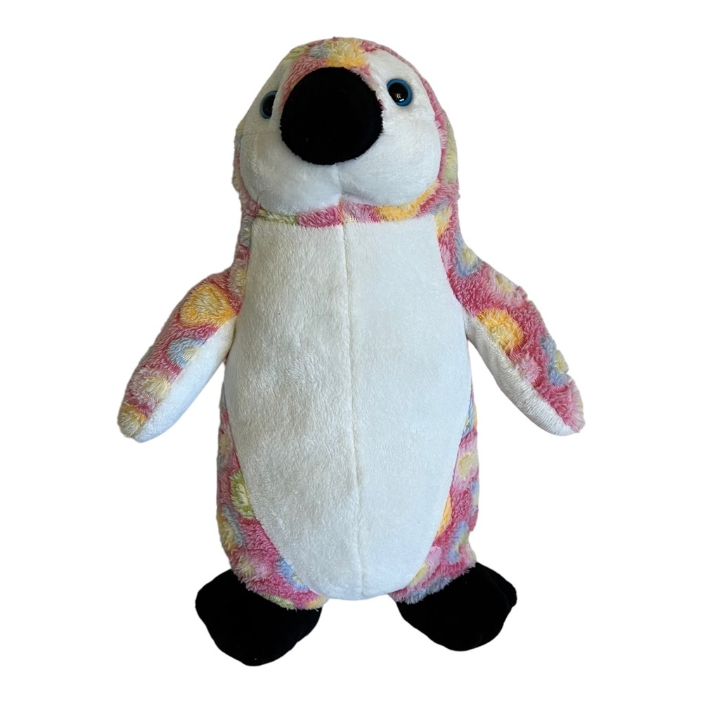 Ripley’s Aquariums Penguin Pink Pastel Hearts Stuffed Animal Plush Toy 13”